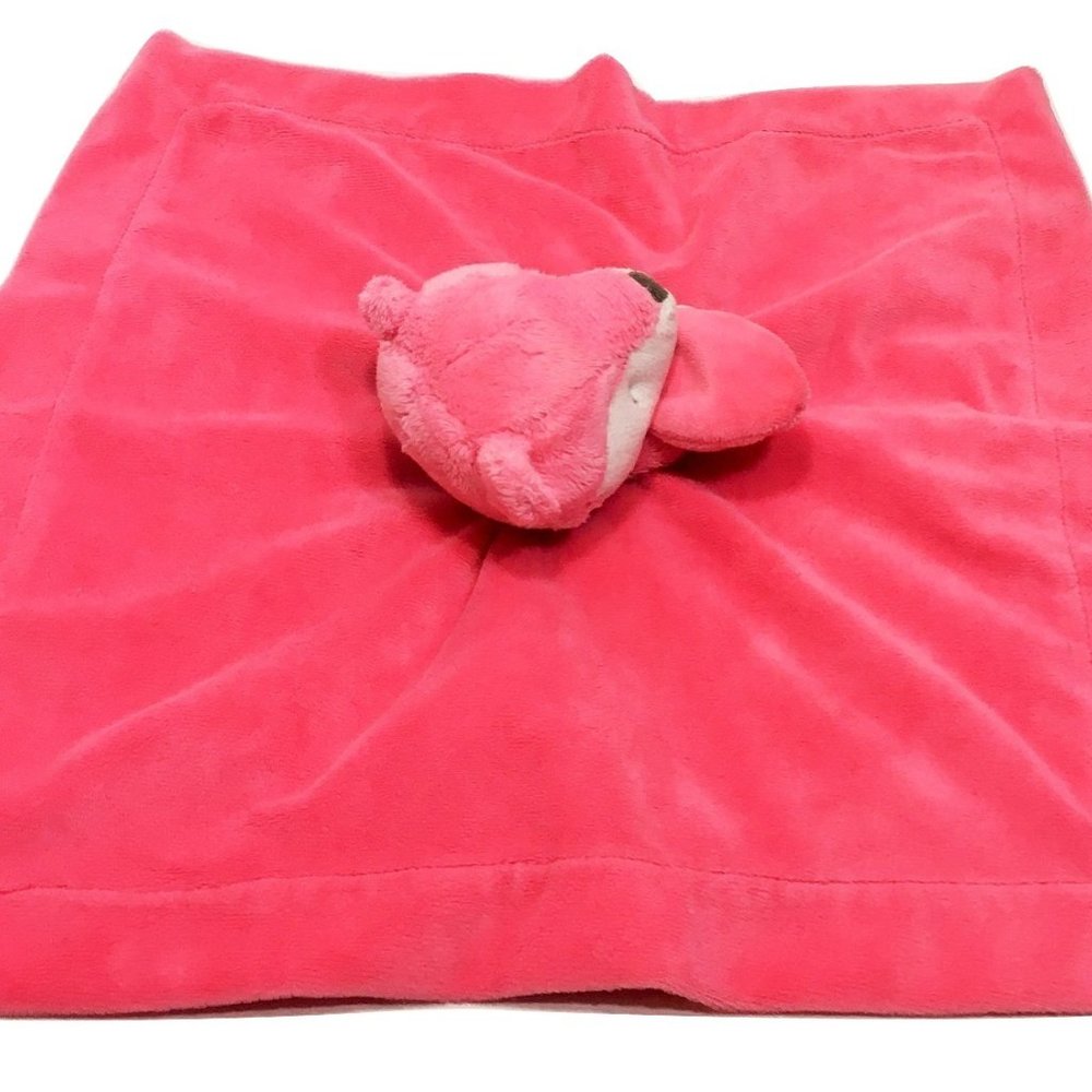 Rare HTF Carters Pink Fox Rattle Security Blanket - Picture 6 of 12